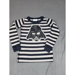 Hanna Andersson Star Wars Darth Vader Shirt Boys 5 110cm Striped Crew Head Logo